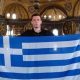 ελληνας σημαια στην αγια σοφια