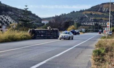 τροχαιο ανατροπη φορτηγου